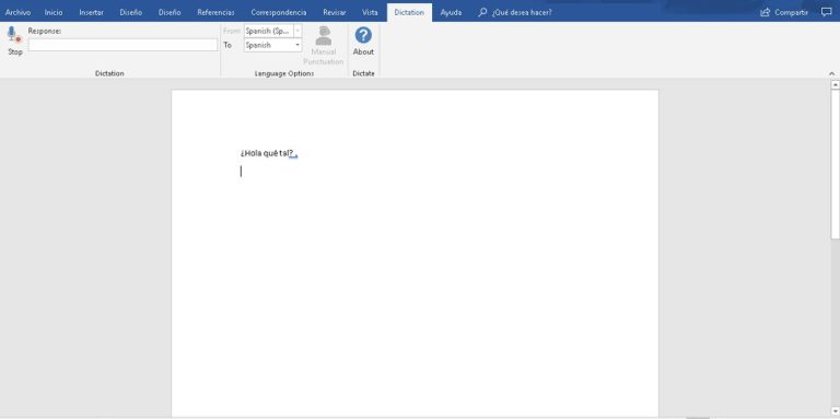 Microsoft Word para dictado Mac